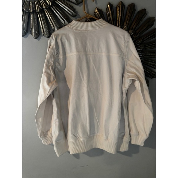 NWT Carhartt women 1X Cream Relaxed Rugged Flex Canvas Crawford bomber Jacket - Picture 4 of 9
